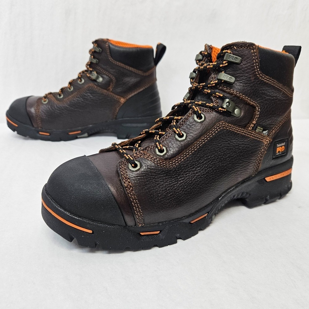 Timberland PRO Endurance 6 Inch Steel Toe Work Boots 52562 Brown Mens 8.5 M
